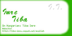 imre tiba business card